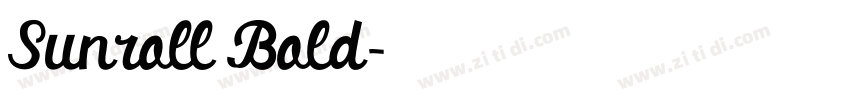 Sunroll Bold字体转换
